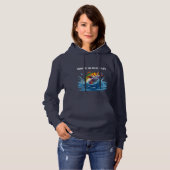 Visverslaafd aan het strandleven hoodie (Voorkant volledig)