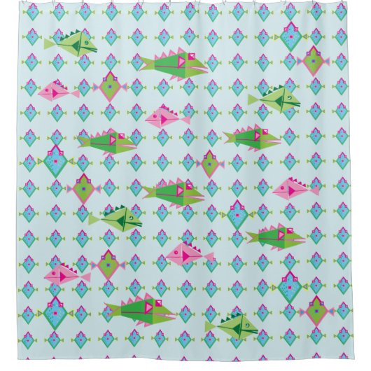 Visvis Douchegordijn (Voorkant)