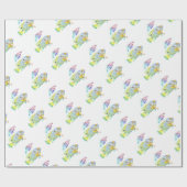 Visvis met paraplu cadeaupapier (Vlak)