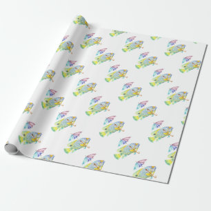 Visvis met paraplu cadeaupapier