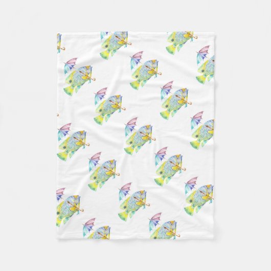 Visvis met paraplu fleece deken (Voorkant)