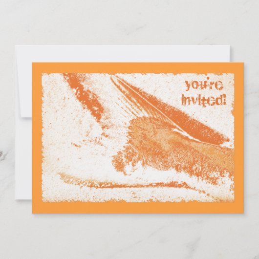 Visvis op strand party kaart (Voorkant)