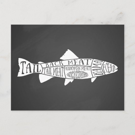 visvis vis vis zeevruchten vlees van de kaviaar sl briefkaart (Voorkant)