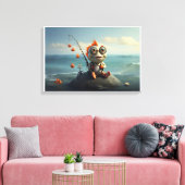 Visvisserij conceptuele kunst canvas afdruk (Insitu (Woonkamer))