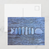 Visvormige rotskunst briefkaart (Voorkant / Achterkant)