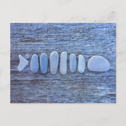 Visvormige rotskunst briefkaart (Voorkant)