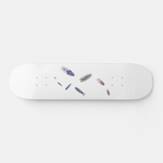 Visvormige verf splurring surf logo moderne kunst persoonlijk skateboard (Horizontaal)