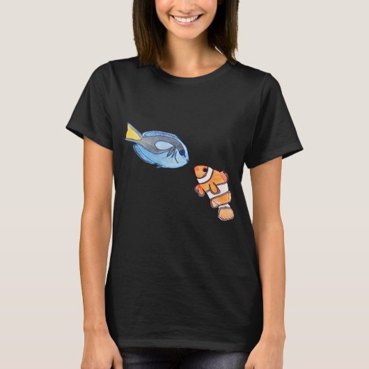 Visvrienden vinden t-shirt (Voorkant)