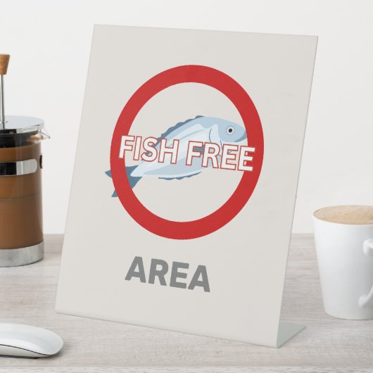 Visvrij gebied Gepersonaliseerd voedselallergie Reclamebord Met Voetstuk (Insitu)