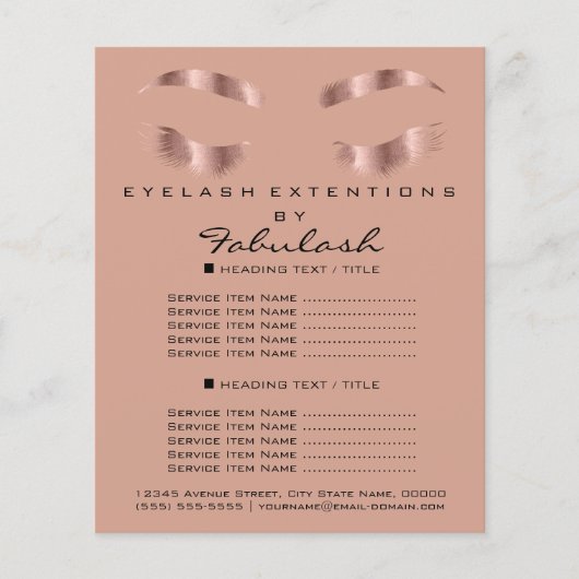 Visvrouw Schoonheidssalon Flyer SPA Roze Goud (Voorkant)
