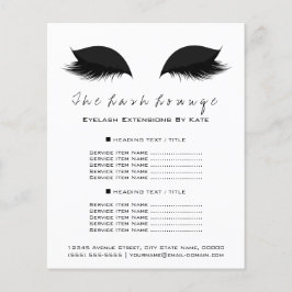 Visvrouw Schoonheidssalon Flyer Zwart Wit