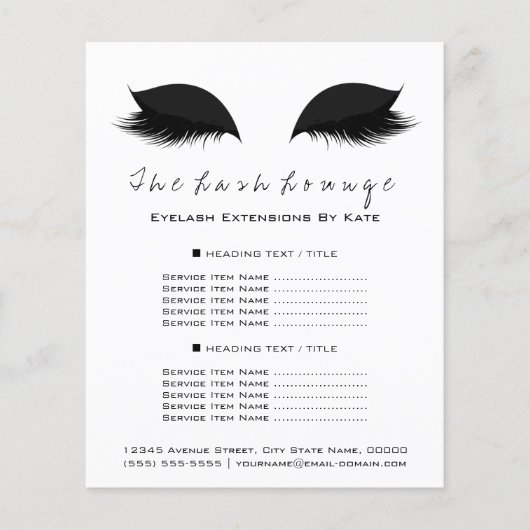Visvrouw Schoonheidssalon Flyer Zwart Wit (Voorkant)