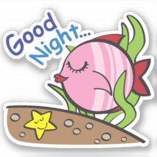 Viswereld - Goede nacht Sticker