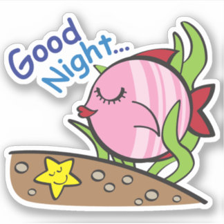 Viswereld - Goede nacht Sticker