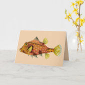 viswikkel wenskaart kaart (Gele Bloem)