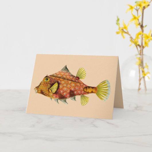 viswikkel wenskaart kaart (Gele Bloem)