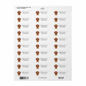 Viszla Dog Return Address Label (Full Sheet)