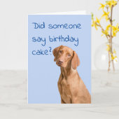 Viszla Hond verjaardagskaart Kaart (Gele Bloem)