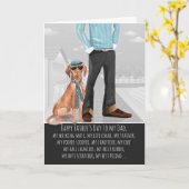 Viszla van de Dog Vaderdag Funny Kaart (Gele Bloem)