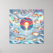 viszonsondergang canvas afdruk (Voorkant)