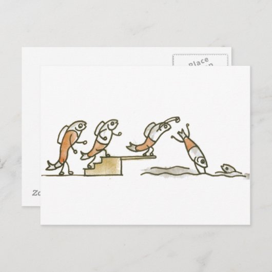 Viszwemmen Briefkaart (Voorkant / Achterkant)