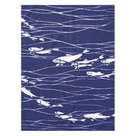 Viszwemmen onder water Blauw Tafelkleed