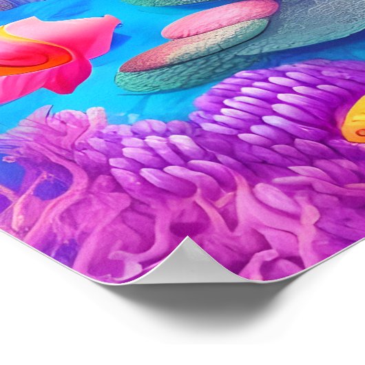 Viszwemmen onder water poster (Hoek)