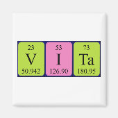 Vita periodieke table name magnet (Voorkant)
