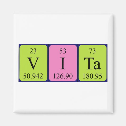 Vita periodieke table name magnet (Voorkant)