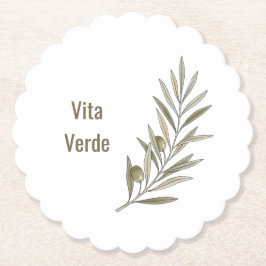 Vita Verde Collectie Wit Kartonnen Onderzetters