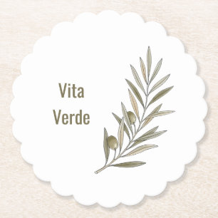 Vita Verde Collectie Wit Kartonnen Onderzetters