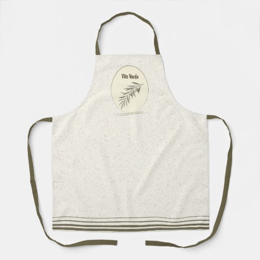 Vita Verde Collection Beige Apron Schort (Voorkant)