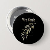 Vita Verde Collection Black Ronde Button 7,6 Cm (Voorkant /achterkant)
