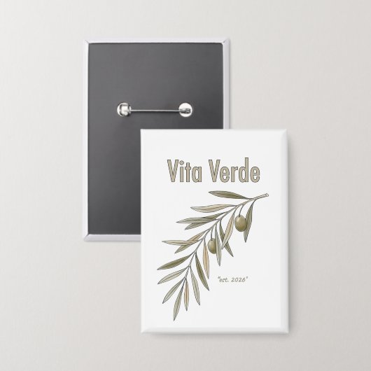 Vita Verde Collection White Button (Voorkant / Achterkant)