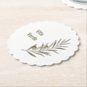 Vita Verde Collection White Kartonnen Onderzetters (Gekanteld)