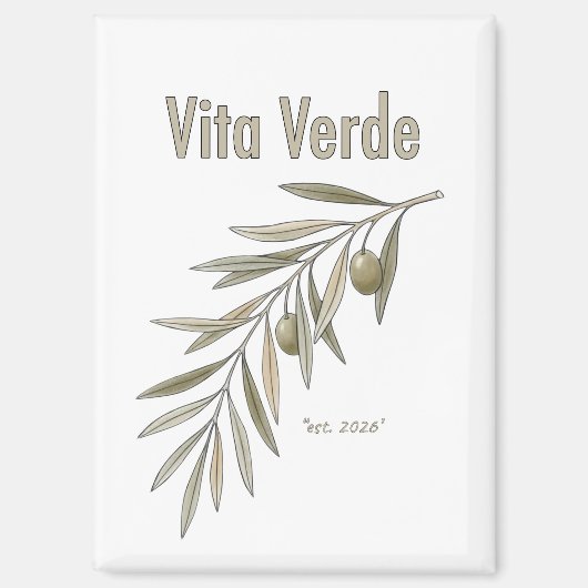 Vita Verde Collection White Magneet (Voorkant)