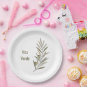 Vita Verde Collection White Papieren Bordje (Feest)