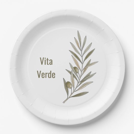 Vita Verde Collection White Papieren Bordje (Voorkant)
