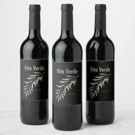 Vita Verde Collection Zwart Wijn Etiket