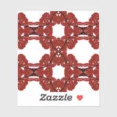 Vitae Red Abstracte Acrylverf Vloeibare Kunst Sticker (Vel)