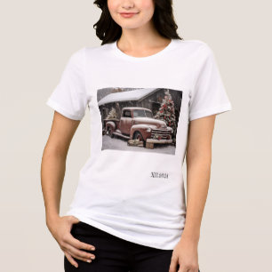 Vitage Christmas Picu-Up 2024 Tri-Blend Shirt