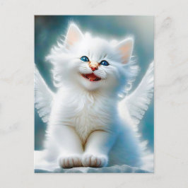 Vitage Kitten Angel Briefkaart