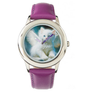 Vitage Kitten Angel Horloge