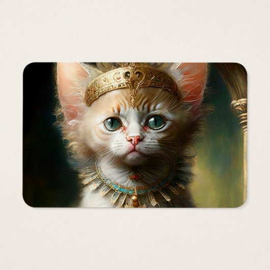 Vitage Kitten Angel Visitekaartje (Achterkant)