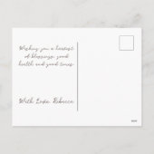 Vitage Retro Harvest Thanksgiving Girl Greeting Feestdagenkaart (Achterkant)