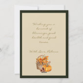 Vitage Retro Thanksgiving Boy, Girl en Turkije Feestdagenkaart (Achterkant)