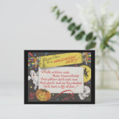Vitage Spooky Halloween 4 Briefkaart (Staand voorkant)
