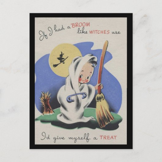 Vitage Spooky Halloween 5 Briefkaart (Voorkant)