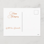 Vitage Turkey Thanksgiving Sunflower Greetings Feestdagenkaart (Achterkant)