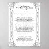 Vitai Lampada Newbolt gedicht groot Poster (Voorkant)